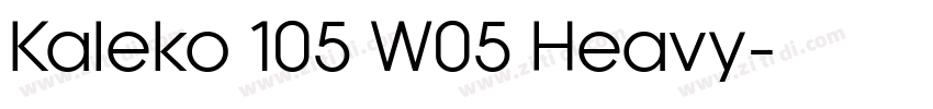 Kaleko 105 W05 Heavy字体转换